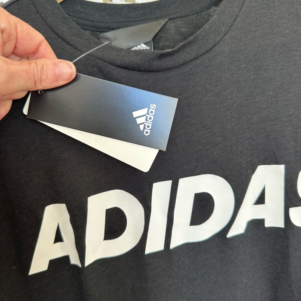 NWT Adidas Crop Top Tee Black Tiro sz XS - Picture 3 of 4